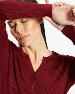 Femme Galeries Lafayette Pulls^Pull tunisien en Maille côtelée Fya bordeaux