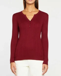 Femme Galeries Lafayette Pulls^Pull tunisien en Maille côtelée Fya bordeaux