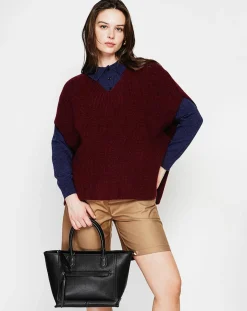 Femme Cachemire & Jo Pulls^Pull Victoire bordeaux