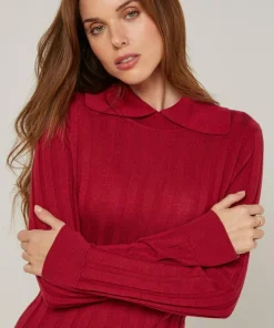 Pull Virginie en Laine mélangée rouge grenat-Rodier Hot