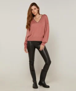 Femme Rodier Pulls^Pull Yolande en Laine mélangée bois de rose