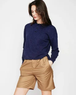 Pull Zoe bleu nuit-Cachemire & Jo Hot
