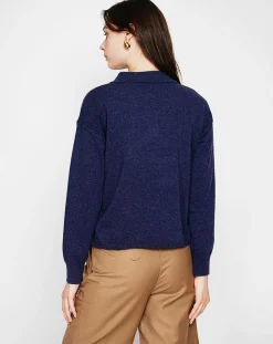 Pull Zoe bleu nuit-Cachemire & Jo Hot