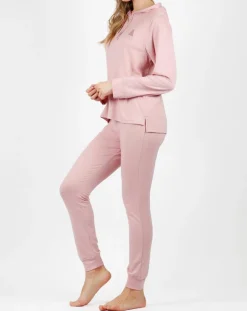 Femme Admas Lingerie, Nuit^Pyjama à capuche Make it Happen rose