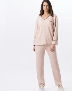 Femme Le Chat Lingerie, Nuit^Pyjama Alpaga beige rose