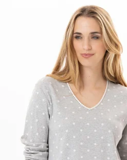 Femme Le Chat Lingerie, Nuit^Pyjama Chamade gris chiné