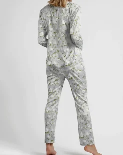 Pyjama Chemise & Pantalon Selena gris-Admas Hot