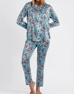 Femme Admas Lingerie, Nuit^Pyjama Chemise & Pantalon Nadia bleu