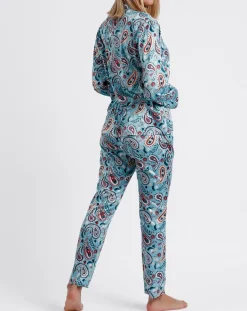 Femme Admas Lingerie, Nuit^Pyjama Chemise & Pantalon Nadia bleu