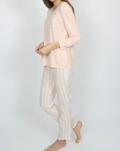 Femme Admas Classic Lingerie, Nuit^Pyjama Classic Tripes rose