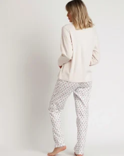 Femme Admas Lingerie, Nuit^Pyjama col en V Essence of Life B beige