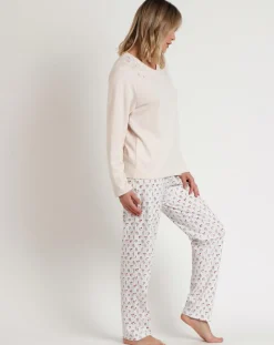 Femme Admas Lingerie, Nuit^Pyjama col en V Essence of Life B beige