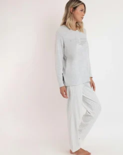 Femme Admas Lingerie, Nuit^Pyjama col en V Soft Home perle