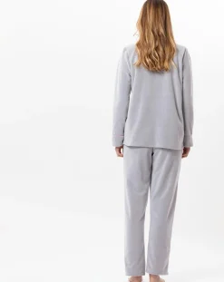 Femme Le Chat Lingerie, Nuit^Pyjama en micropolaire Douce gris chiné
