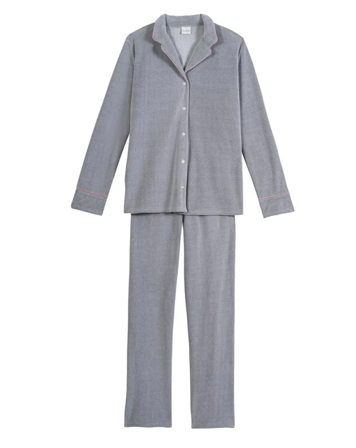Femme Le Chat Lingerie, Nuit^Pyjama en micropolaire Douce gris chiné