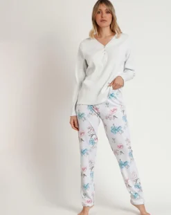 Femme Admas Lingerie, Nuit^Pyjama French Garden B vert d'eau