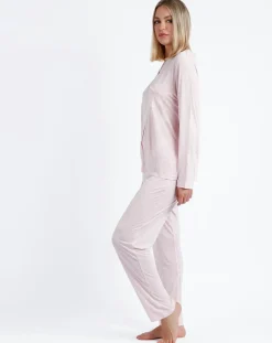 Pyjama haut à manches longues & pantalon rose clair-Mr Wonderful