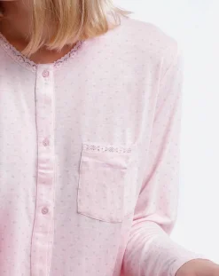 Pyjama haut à manches longues & pantalon rose clair-Mr Wonderful