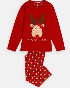 Pyjama haut à manches longues & pantalon rouge-Mr Wonderful Discount