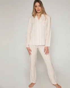 Pyjama haut à manches longues & pantalon rose clair-Mr Wonderful Clearance