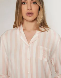 Pyjama haut à manches longues & pantalon rose clair-Mr Wonderful Clearance