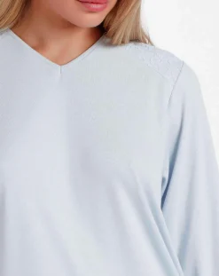 Pyjama Haut à manches longues & Pantalon Meera bleu ciel-Admas Classic