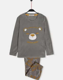 Enfant Admas Fille^Pyjama Haut manches longues & Pantalon Emiko gris