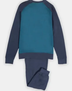 Pyjama Haut manches longues & Pantalon Rafael bleu-Lois Best
