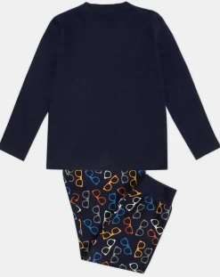 Enfant Admas Garçon^Pyjama Haut manches longues & Pantalon Akio bleu marine