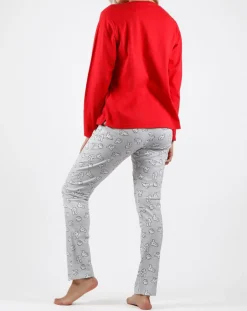 Femme Disney 28 Lingerie, Nuit^Pyjama Mickey imprimé Hugs rouge/gris