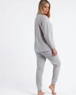 Femme Admas Lingerie, Nuit^Pyjama micropolaire Good Morning Mouse gris