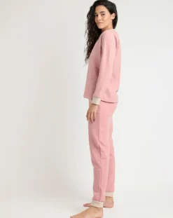 Femme Admas Lingerie, Nuit^Pyjama patte de boutonnage Love to Love B rose
