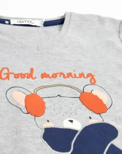 Enfant Admas Fille^Pyjama T-Shirt Manches Longues & Pantalon jasper gris