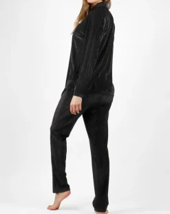 Pyjama T-Shirt Manches Longues & Pantalon noir-Admas Classic Best