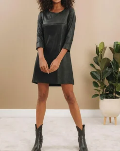 Femme Lauren Vidal Robes^Robe peau de pêche Tasha noire