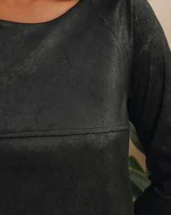 Femme Lauren Vidal Robes^Robe peau de pêche Tasha noire