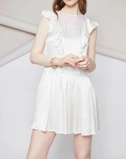 Robe 100% Soie Alexandra nature-Tara Jarmon Hot
