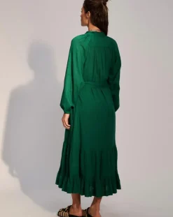Robe à volants Olivia verte-Stella Forest