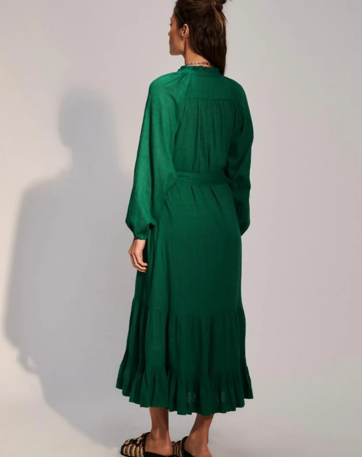 Robe à volants Olivia verte-Stella Forest