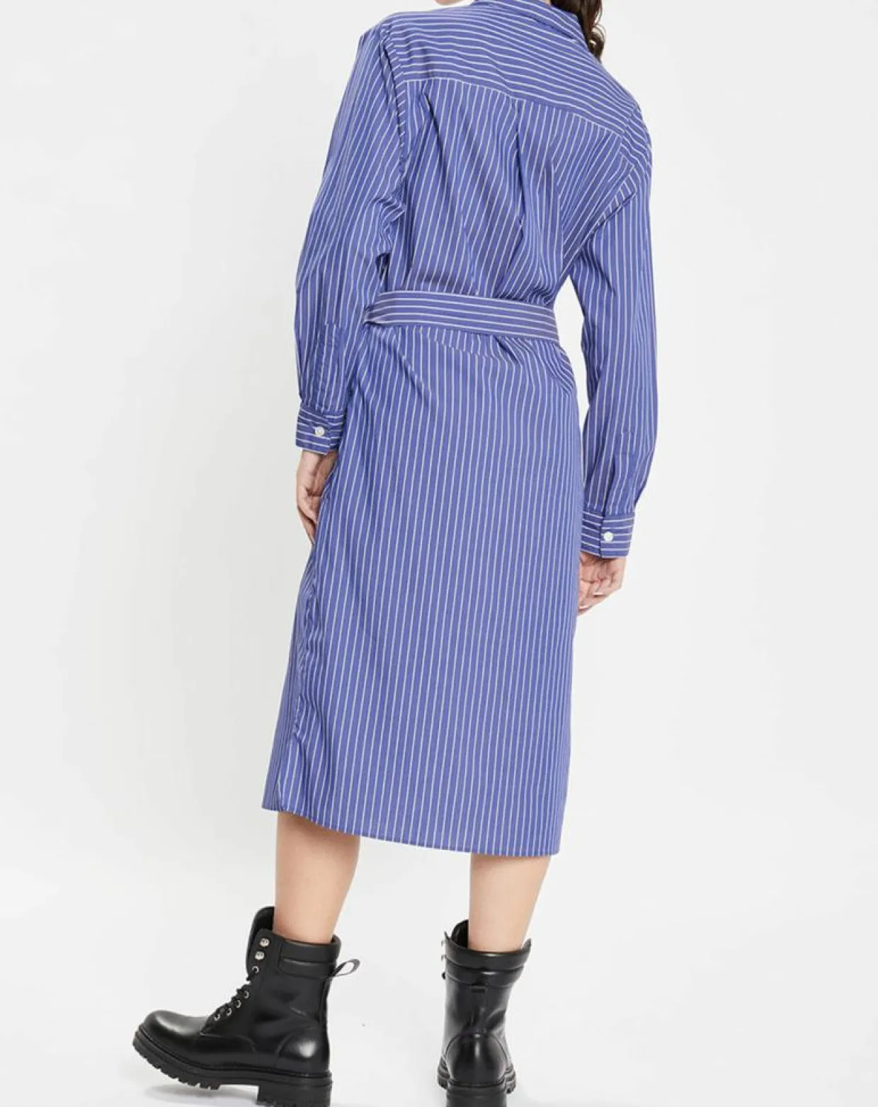 Robe Alix rayée blanc/bleu-Jodhpur Outlet