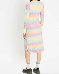 Femme Manoush Robes^Robe Arc-en-ciel pastel