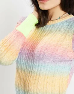 Femme Manoush Robes^Robe Arc-en-ciel pastel
