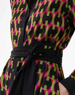 Robe avec Ceinture Emrata geometric-Indies Sale