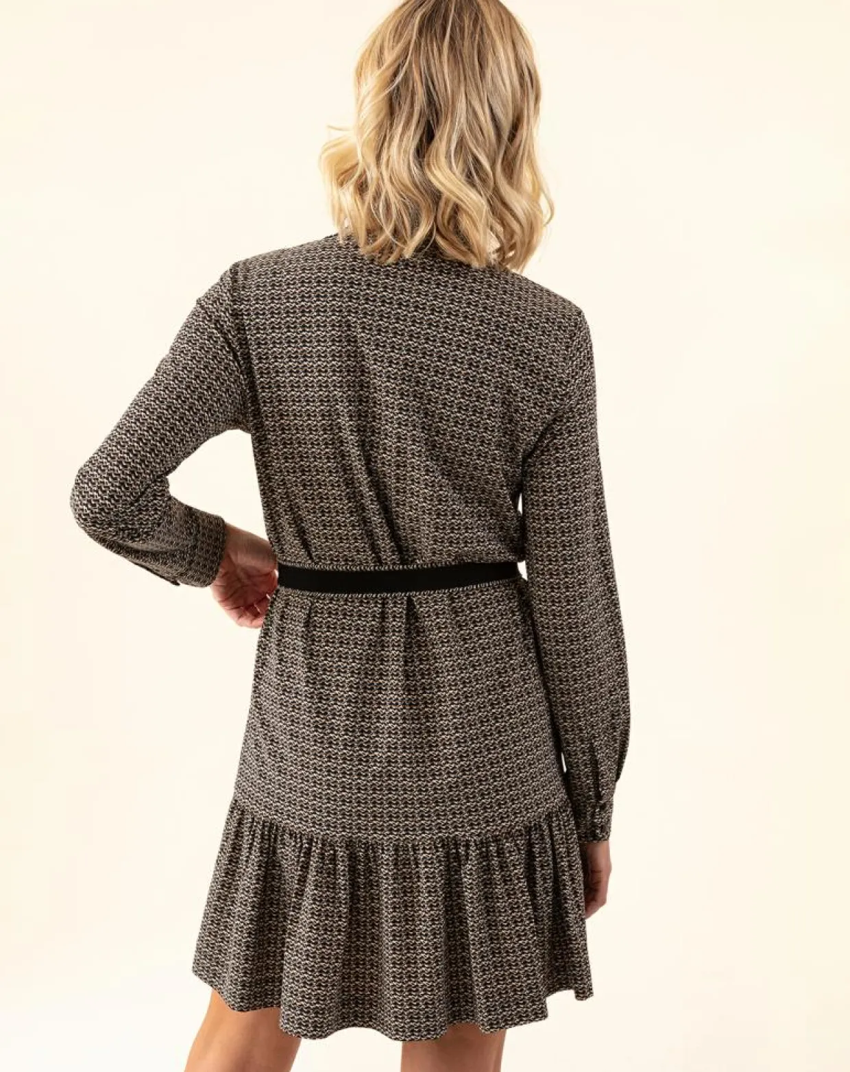 Robe avec Ceinture Vicky tweed-Indies Clearance