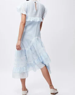 Femme John Galliano Robes^Robe Baby bleu/blanc