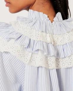 Femme Manoush Robes^Robe Baby Sailor rayée bleue