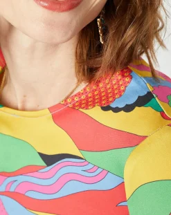 Femme Manoush Robes^Robe Caftan Purple Country Pop fluo