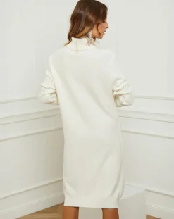Robe Charlotte blanche-Fleur de cachemire Outlet