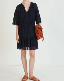 Femme Suncoo Robes^Robe Charlotte bleu nuit