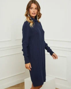 Femme Fleur de cachemire Robes^Robe Charlotte marine